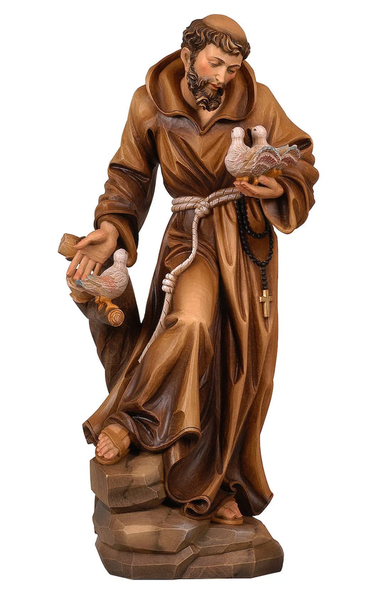 Harmony with Nature: St. Francis of Assisi and Doves Statue