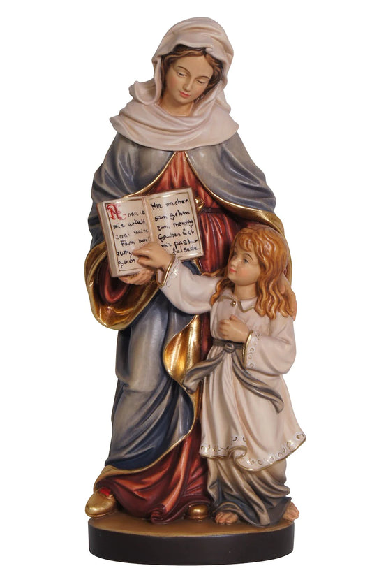 Saintly Bond: St. Anne with Young Mary Statue