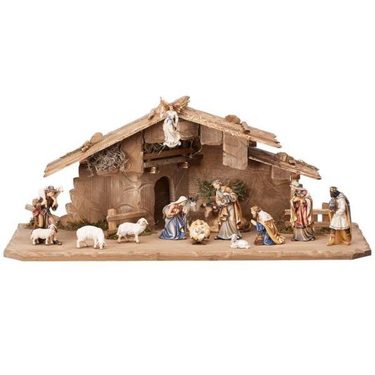 Holy Night Splendor: Hand-Painted Kostner Nativity Set (15 pcs)